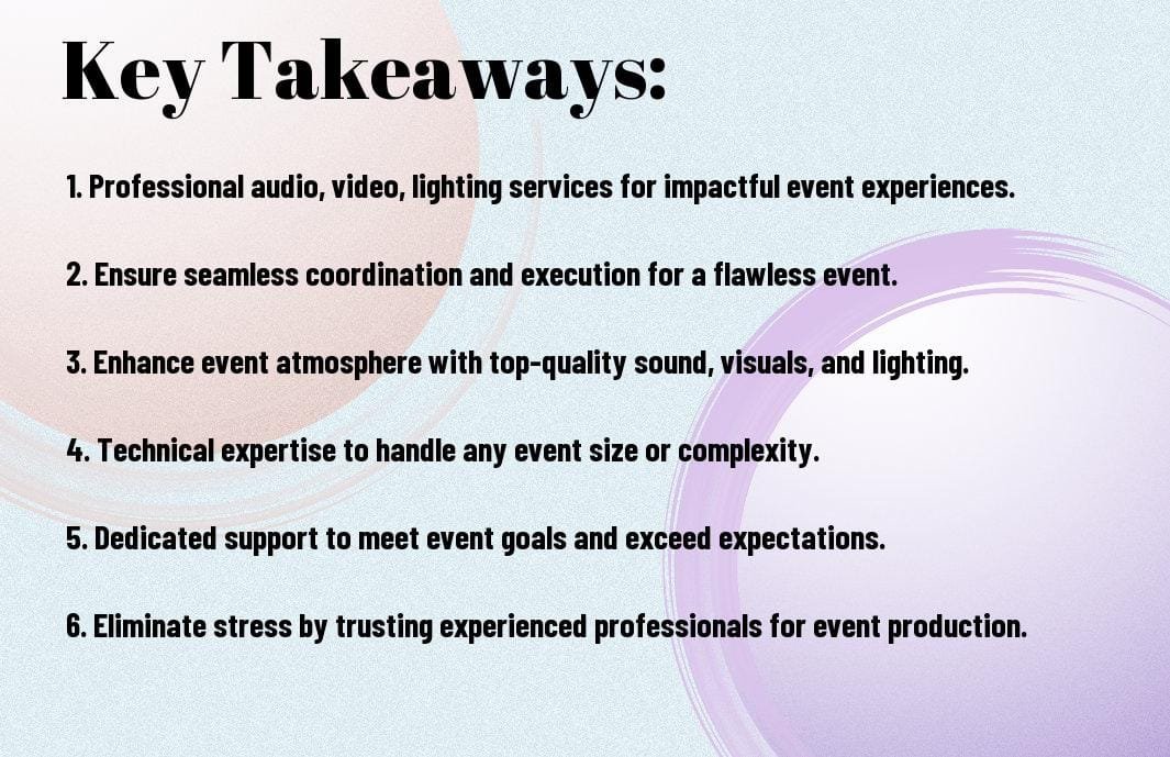 Production company key takeaways